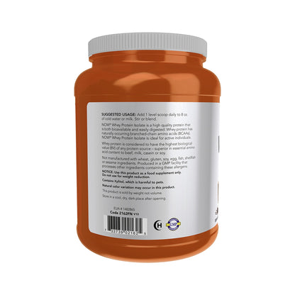 NOW Foods Whey Protein Isolate Creamy Chocolate Pulver