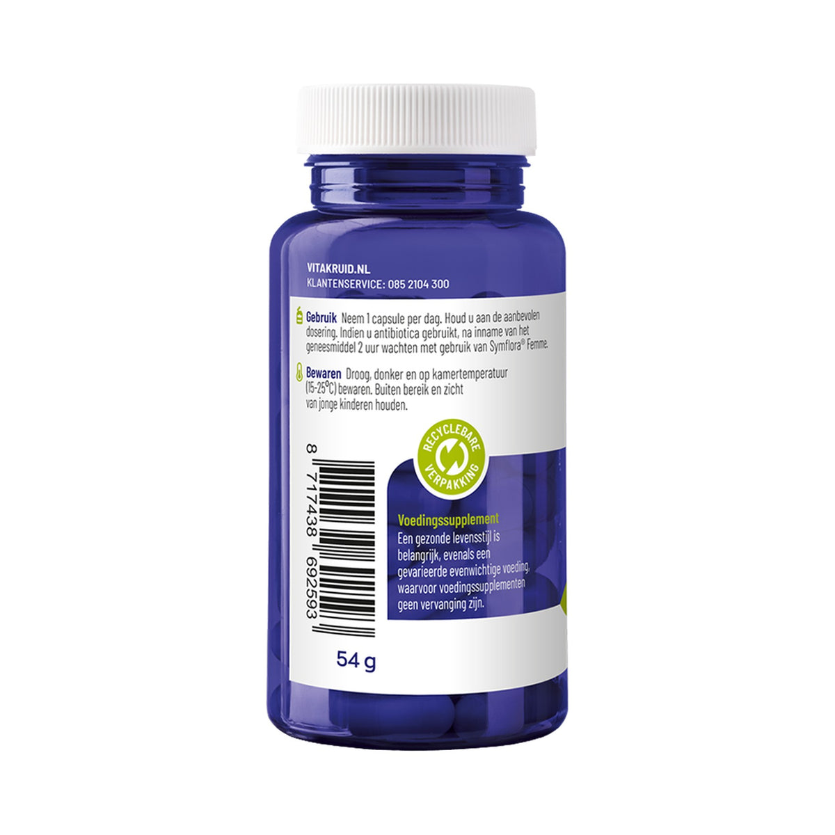 Vitakruid Symflora® Quatreflora™ – Hefe Saccharomyces cerevisiae CNCM I-3856 – vegane Kapseln – 90 Stück