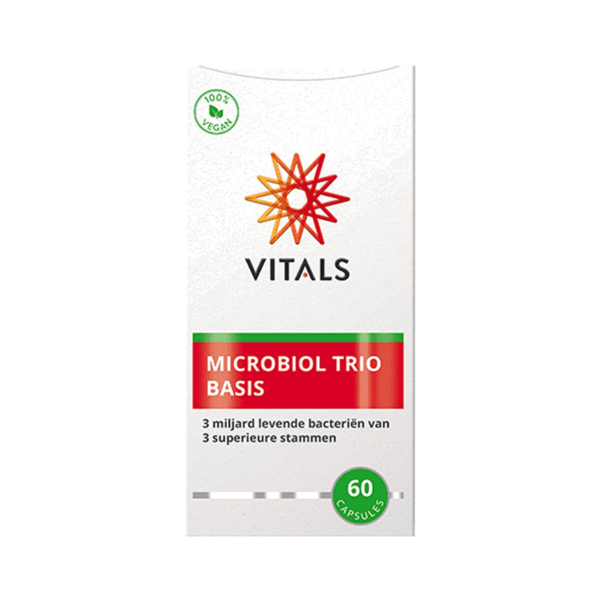 Vitals Microbiol Trio Basic – 60 Kapseln mit LGG®, LA-5® & BB-12®, 3 Mrd. KBE, vegan