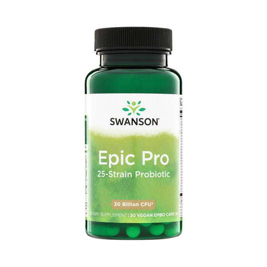 Swanson Epic Pro 25-Stämme Probiotikum – 31 Mrd. KBE pro Kapsel mit FOS – 30 vegane Kapseln