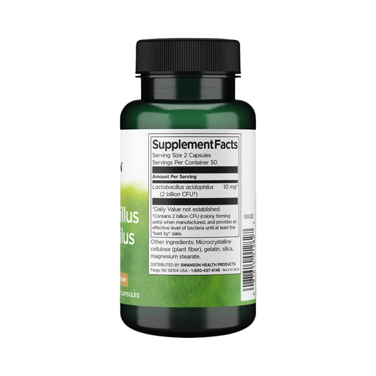 Swanson Lactobacillus Acidophilus – 2 Mrd. KBE pro Tagesdosis – 100 / 250 Kapseln
