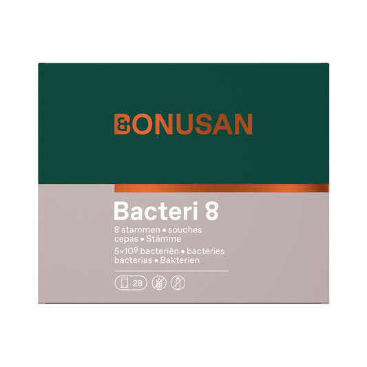 Bonusan Bacteri 8 Beutel – 8 Bakterienstämme mit Inulin & FOS – 5 Mrd. KBE – 28 Sachets