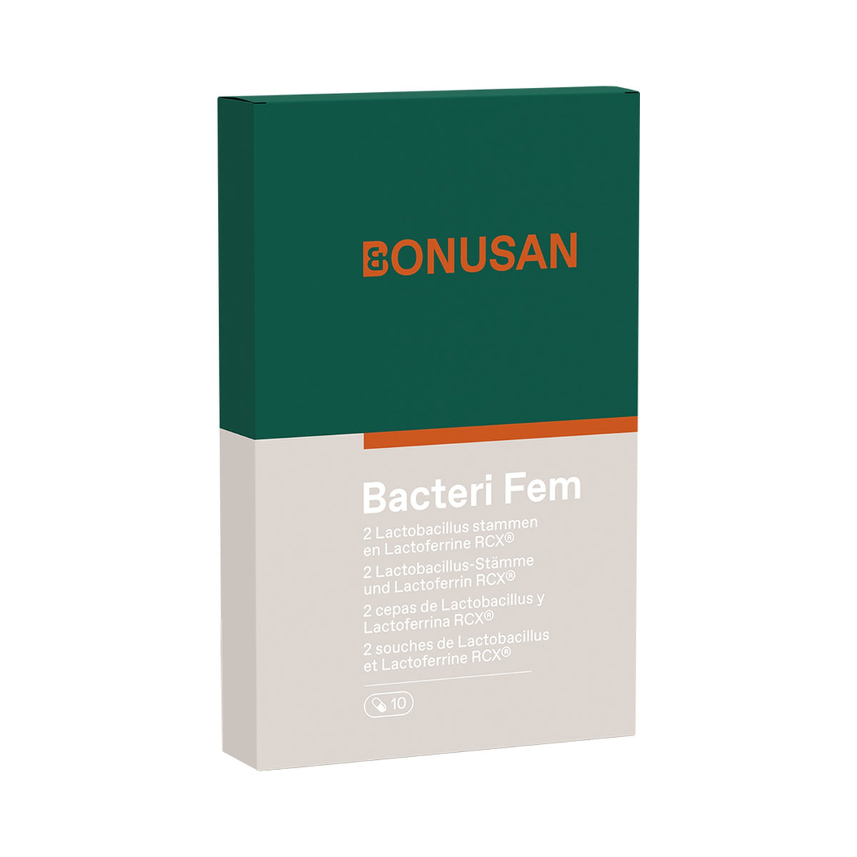 Bonusan Probiotikum mit Lactoferrin – L. acidophilus La-14 & L. rhamnosus HN001 – 5 Mrd. KBE – 10 Kapseln