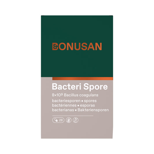 Bonusan Bacteri Spore – Bacillus coagulans BC513 mit Arabinogalactan, 8 x 10⁹ KBE pro Kapsel, 28 Kapseln
