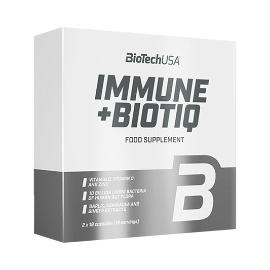 BioTechUSA Biotiq C – Probiotikum mit 4 Bakterienstämmen (10 Mrd. KBE) und 40 mg Vitamin C, 36 Kapseln mit Gelatinekapsel
