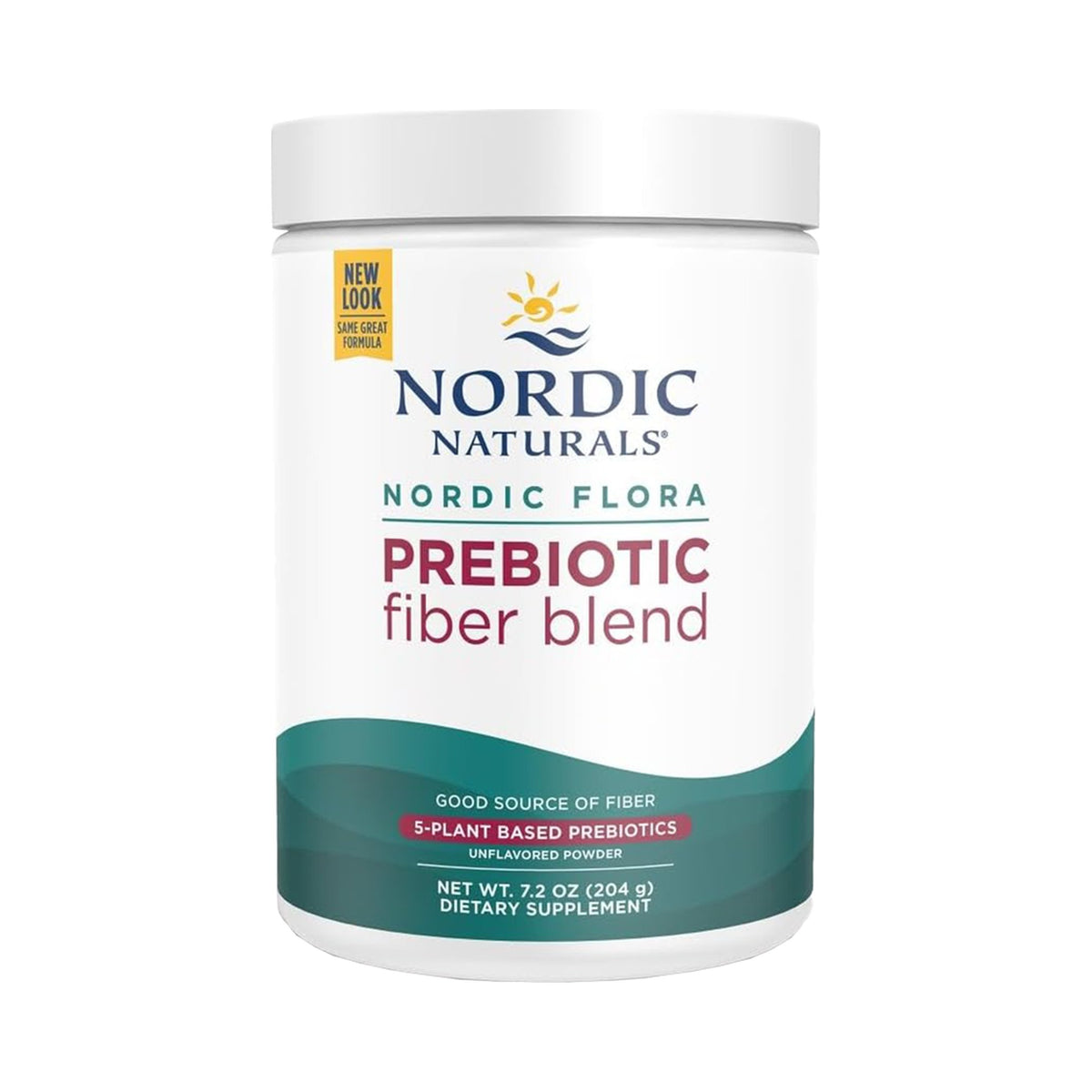 Nordic Naturals Flora Prebiotic Powder – Ballaststoffpulver mit Guar, Agaven-Inulin, FOS und Akazienfaser, 204 g