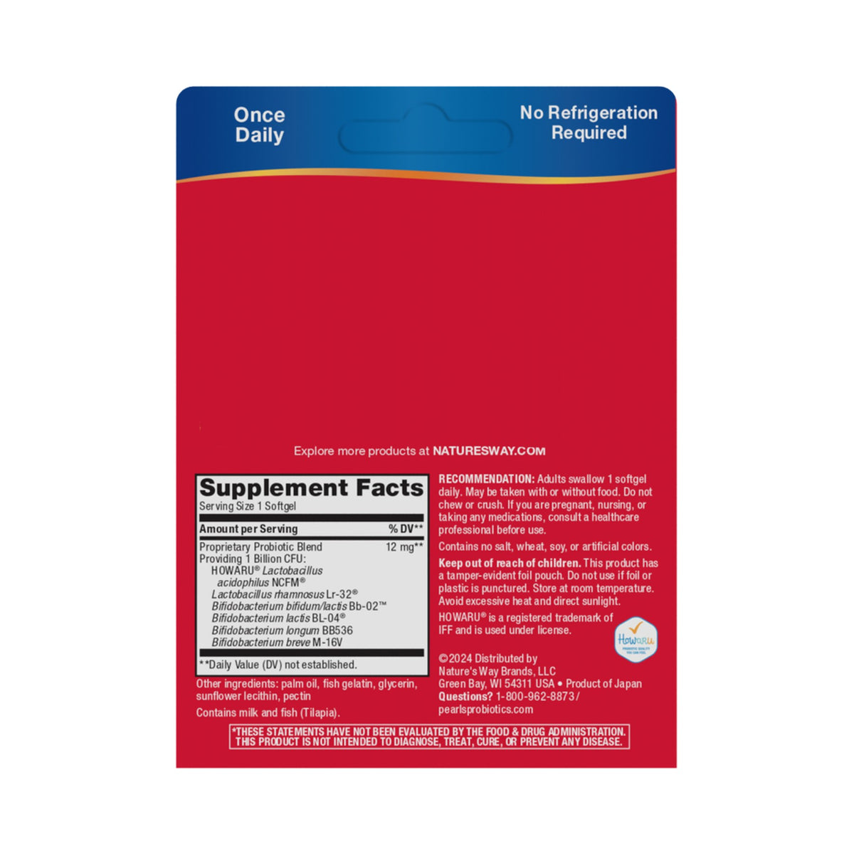 Nature's Way Probiotic Pearls Complete Packung Seitenansicht