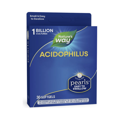 Nature's Way Pearls Acidophilus 30 Softgels Packung