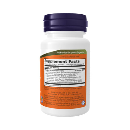 NOW Foods Clinical GI Probiotic Rückseite Supplement Facts