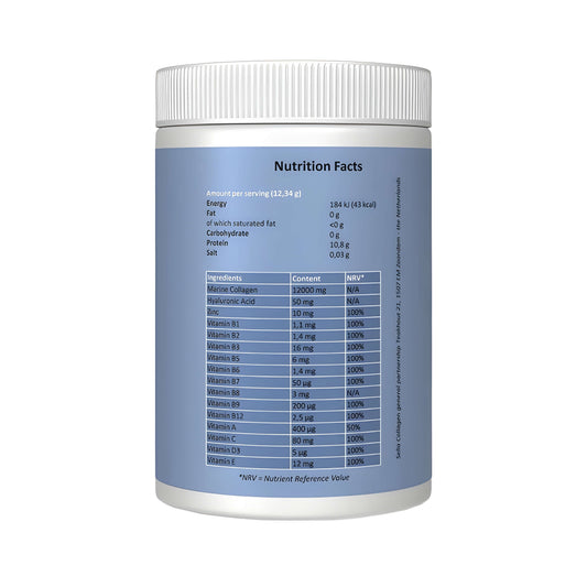 SELLA Marine Collagen online kaufen – Premium Fischkollagen Pulver mit Vitamin C, Vitamin D3, Vitamin E, Biotin, Zink und Hyaluronsäure in der 370-g-Dose.