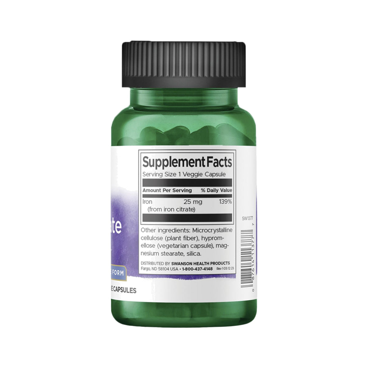 Swanson Eisencitrat 25 mg – 60 Kapseln