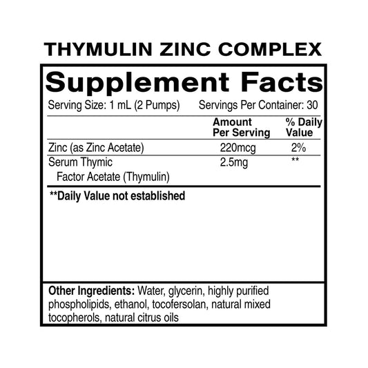 Quicksilver Scientific Liposomal Thymulin Zink Komplex – 30 ml