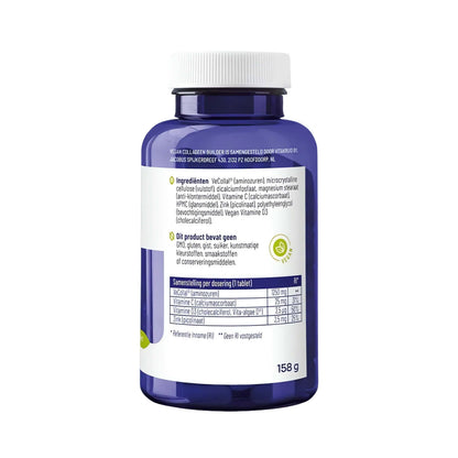 Veganes Kollagen Supplement von Vitakruid mit VeCollal®, Aminosäuren, Vitamin C, Vitamin D3 und Zink – innovative vegane Alternative zu klassischem Fisch- und Rinderkollagen.