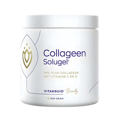 Vitakruid Collagen Solugel® Powder Tropical mit hydrolysiertem Rinderkollagen, Vitamin C und Vitamin D3 – Kollagen Pulver für Haut, Gelenke und Bindegewebe.