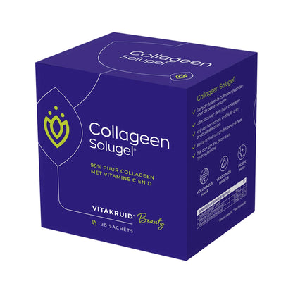 Vitakruid Collagen Solugel 10g Rinderkollagen Pulver mit Vitamin C und D3 in der Produktverpackung kaufen.