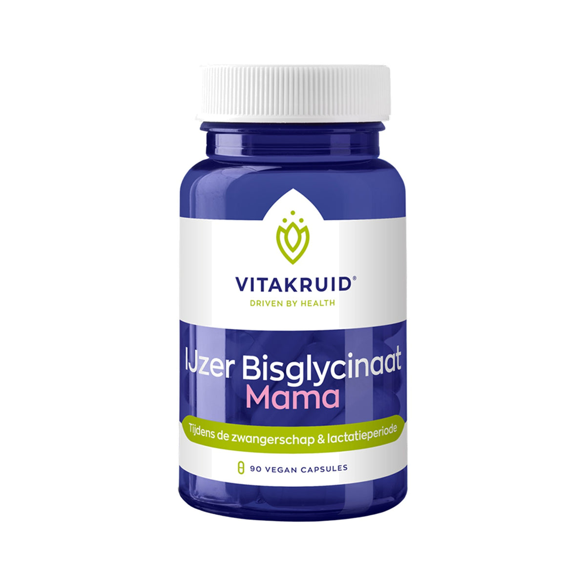Vitakruid Eisen Bisglycinat Mama – für Schwangerschaft & Stillzeit – 90 Kapseln