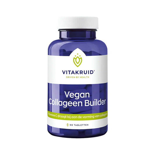 Vitakruid Vegan Collagen Builder mit VeCollal®, Vitamin C, Vitamin D3 und Zink – veganer Kollagen Booster in Tablettenform für die Unterstützung der Kollagenbildung, Haut, Haare und Nägel.